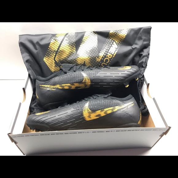 SOLD NEW NIKE MERCURIAL VAPOR 12 ELITE BLACK/GOLD - Picture 5 of 8